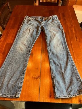 Aeropostale Classic Women's Blue Denim Jeans - Casual Bootcut